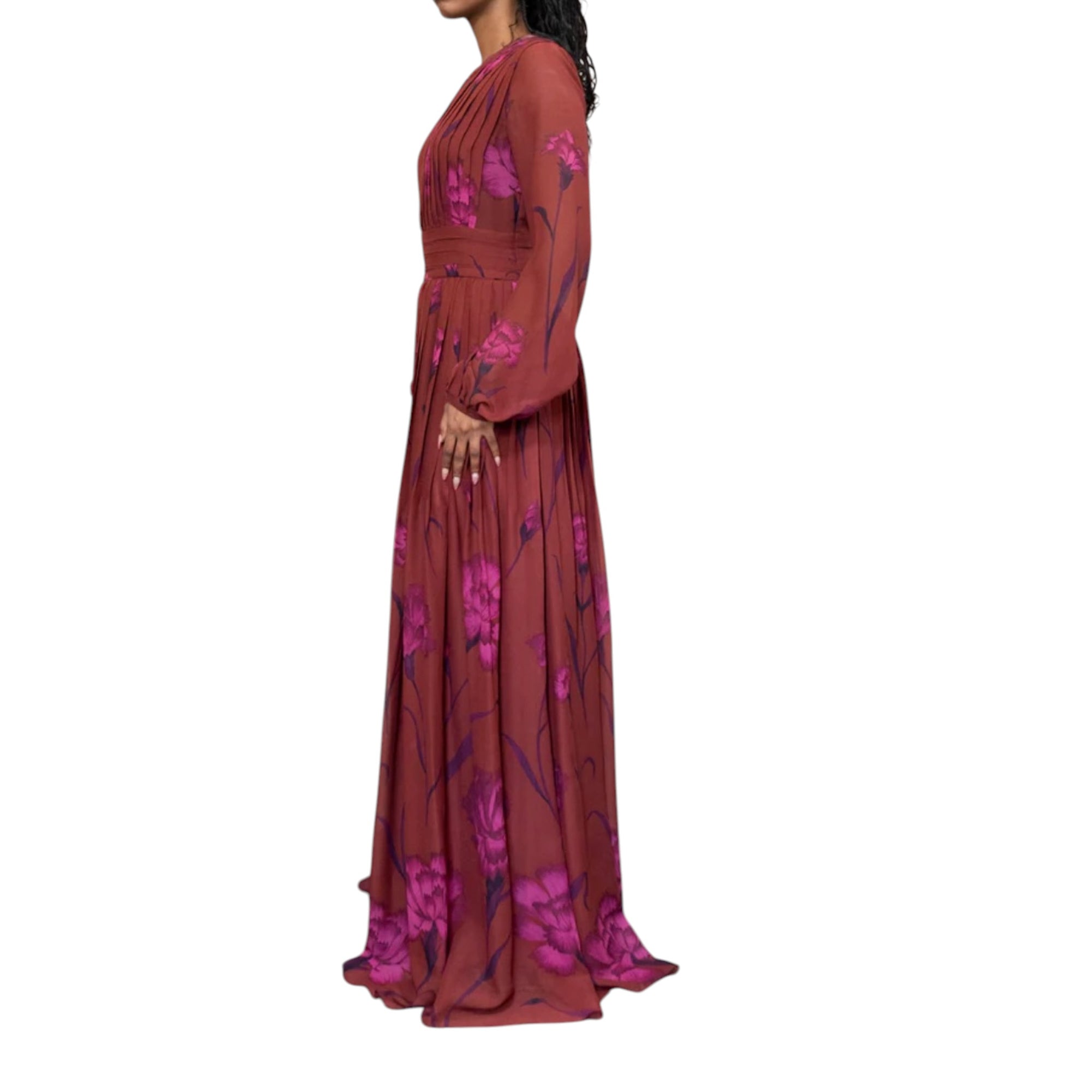 Giambattista Valli Pleated Dress - Bordeux