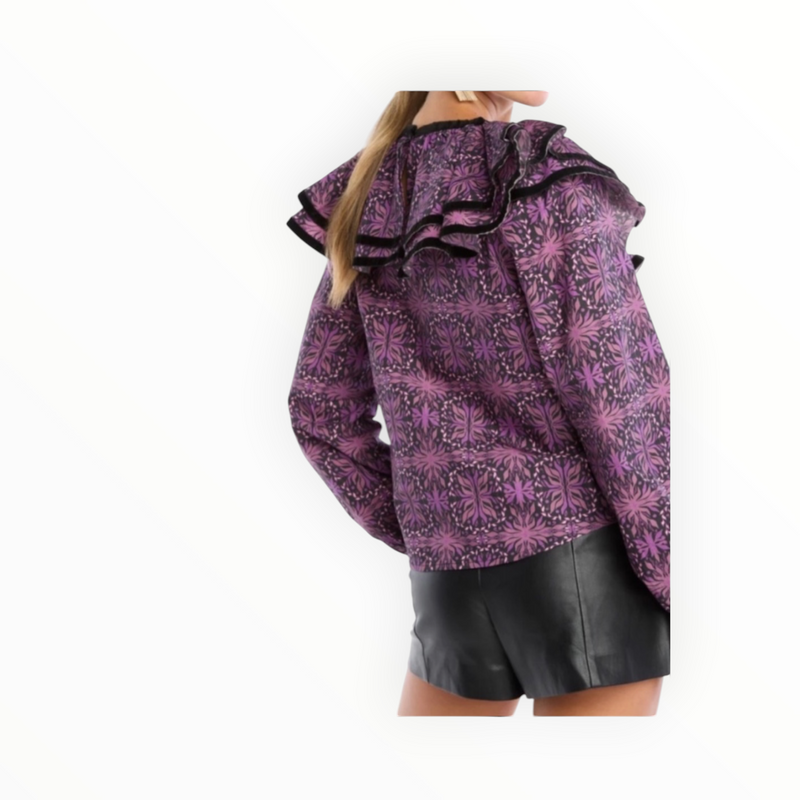 Allison New York Belinda Blouse - Plum Kaleidoscope