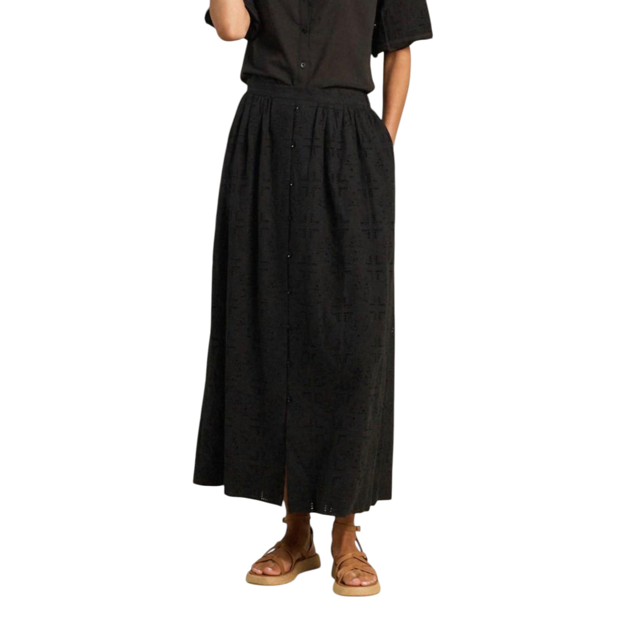 Trovata Lisette Lace Skirt - Black Hanker Eyelet