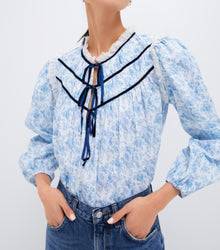 MILLE Colette Top - Blue Rose