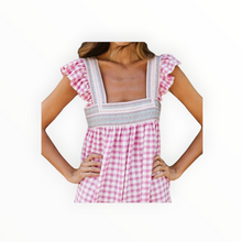 Nomadi Deluxe Gingham Dress - Pink