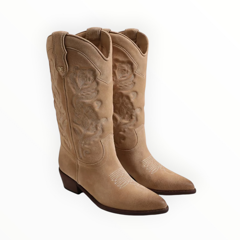 Sam Edelman Rue Western Boot - Cyprus Tan Suede