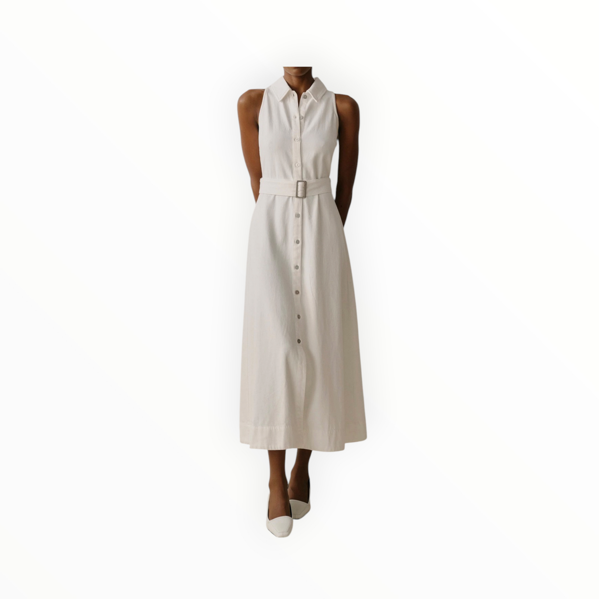 DL1961 Helena Midi Dress - White