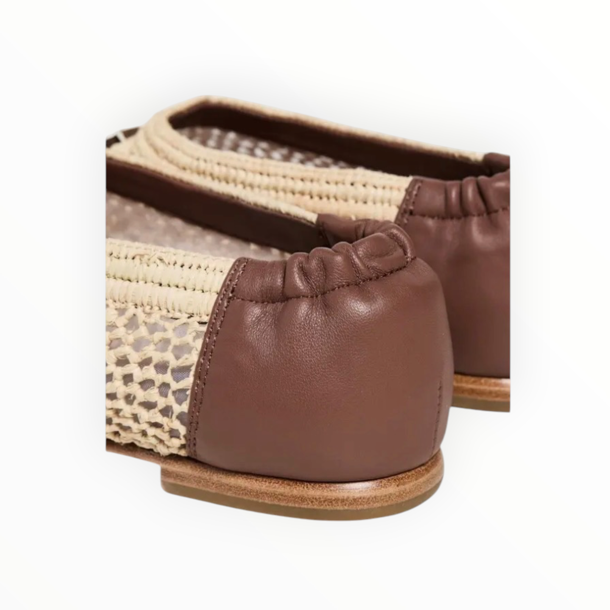 SIMKHAI Eden Raffia Ballet Flats - Natural