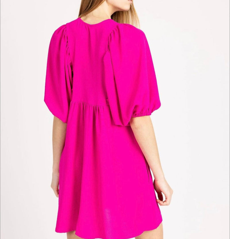 Yana K Jules Mini Dress - Fuchsia