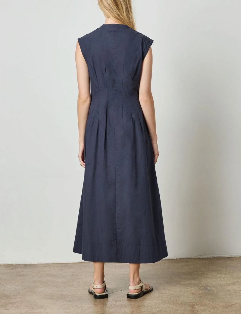 LILLA|P Sleeveless Seamed Maxi Dress - Navy