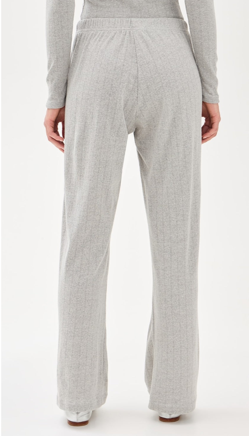 perfectwhitetee Pointelle Lounge Pants - Heather Grey