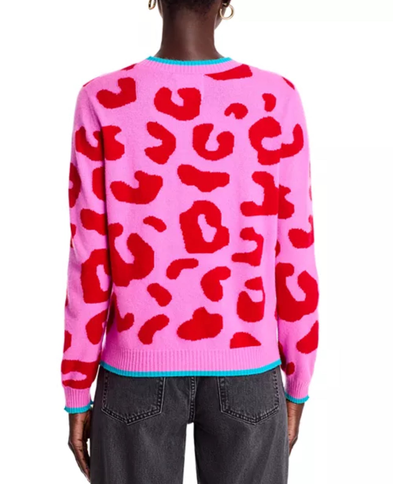 Jumper1234 Cashmere Tipped Leopard Sweater