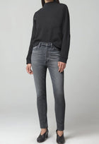 Citizens of Humanity Olivia High Rise Slim Fit Crop - Granite