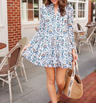 Sail To Sable French Floral Tunic Flare Dress