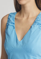 Du Paradis Rio Tiered Sleeveless Dress - Horizon Blue