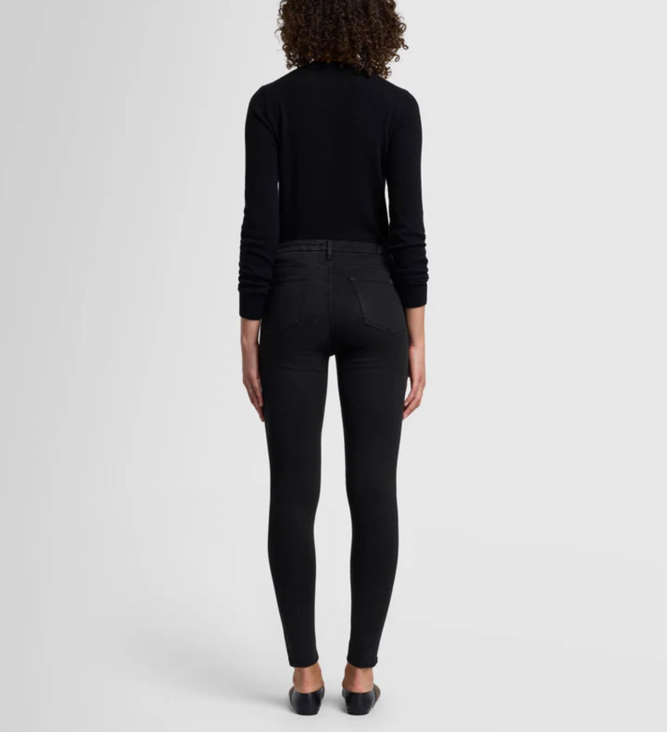 7 For All Mankind Slim Illusion Luxe High Waist Skinny - Black
