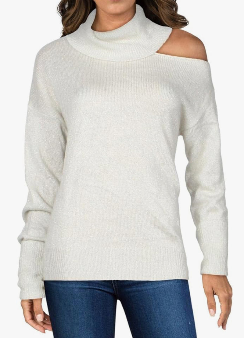 Paige Raundi Sweater - Ivory/Silver