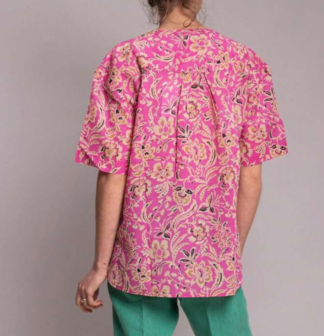 Hartford Caleb Short Sleeve Shirt - Pink