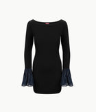 STAUD Hawthorne Dress - Black/Navy