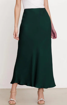 Velvet by Graham & Spencer Cadence Satin Maxi Skirt - Fern