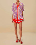 Farm Rio Multicolor Graphic Pineapple Scarf Shorts