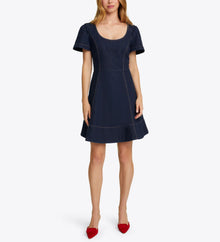 Draper James Faith Love Circle Dress - Dark Wash