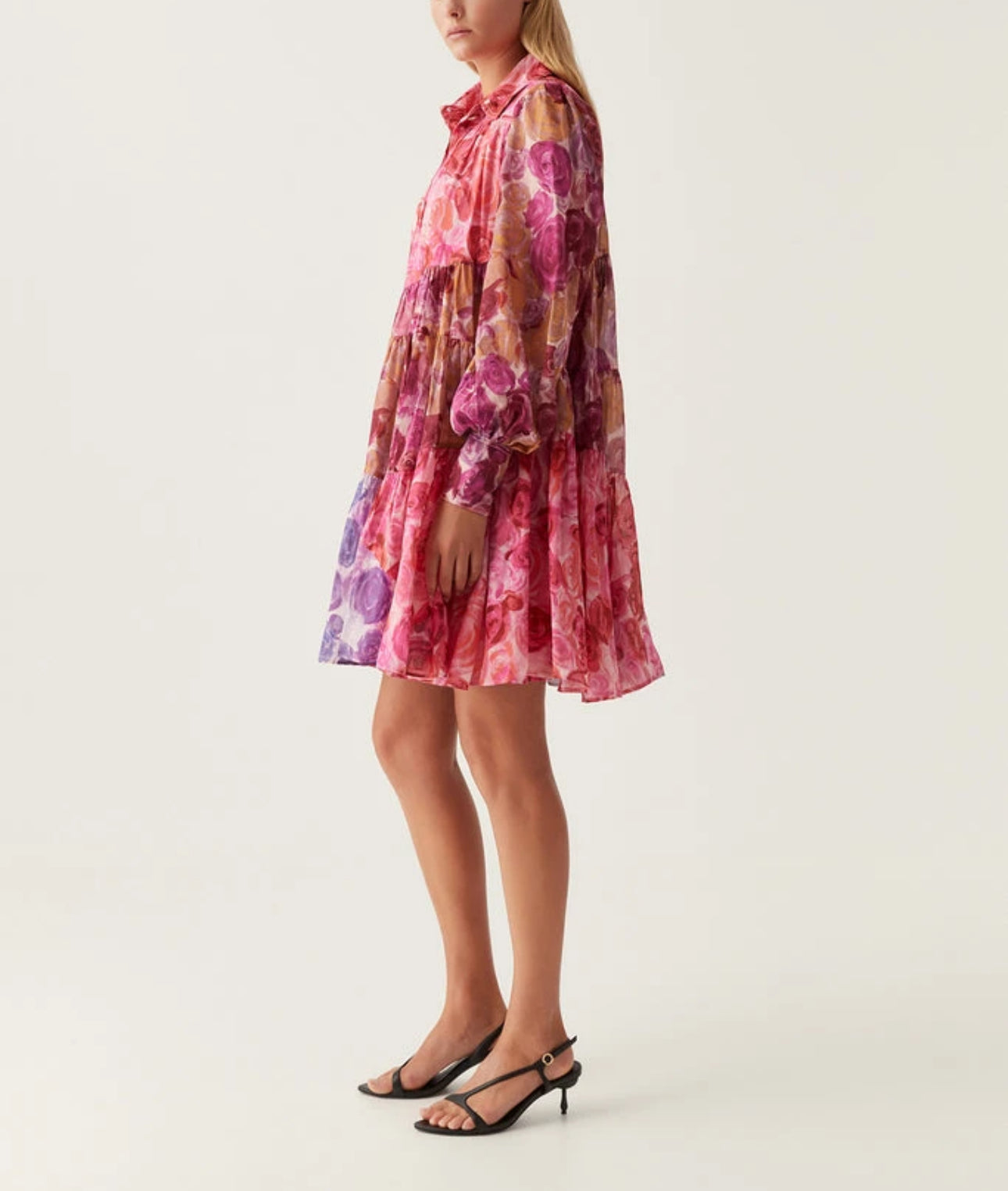 aje. Vision Smock Mini Dress - Kaleidoscopic Rose