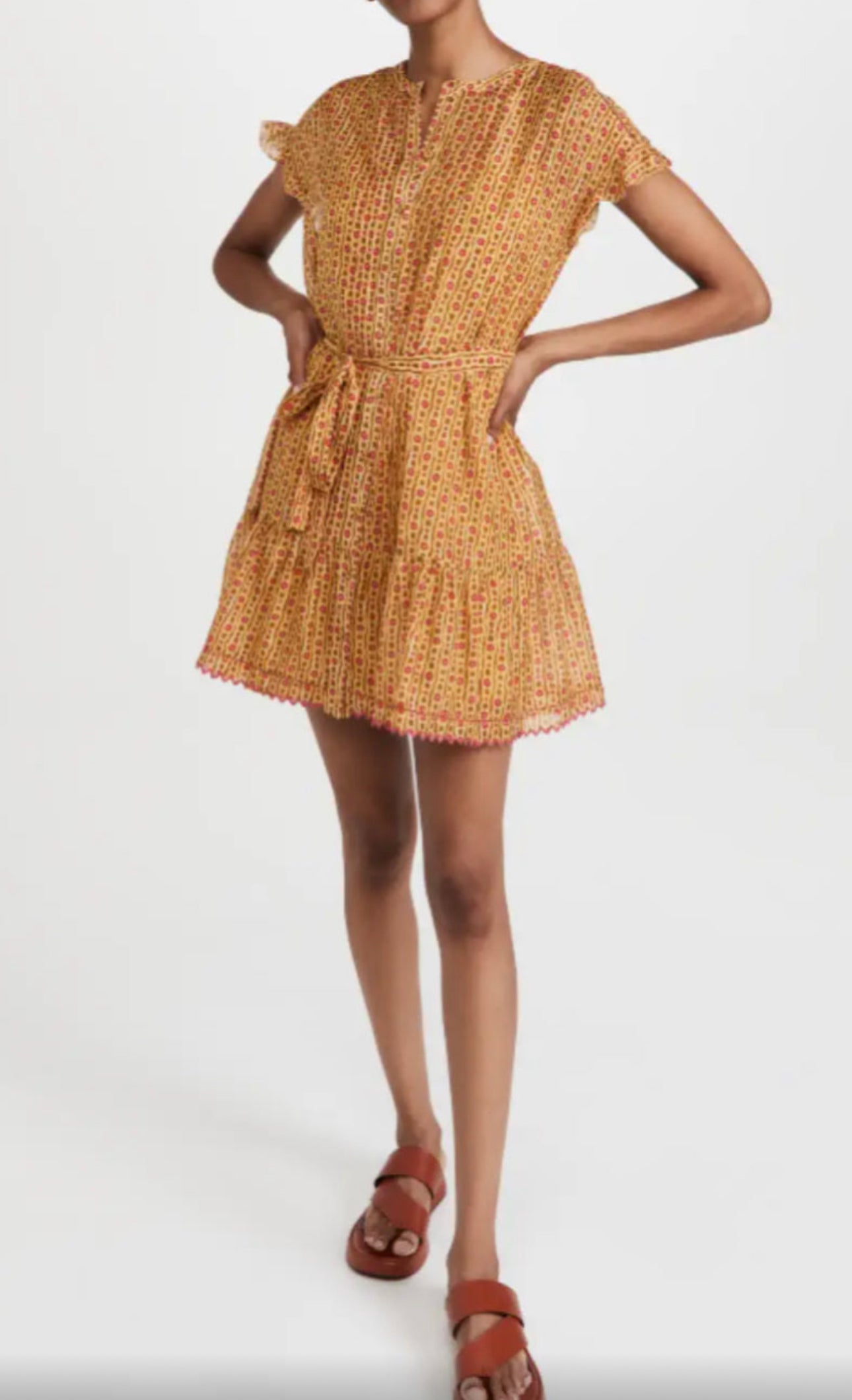 Saloni Bettie Dress - Daisy Trail/Zigzag