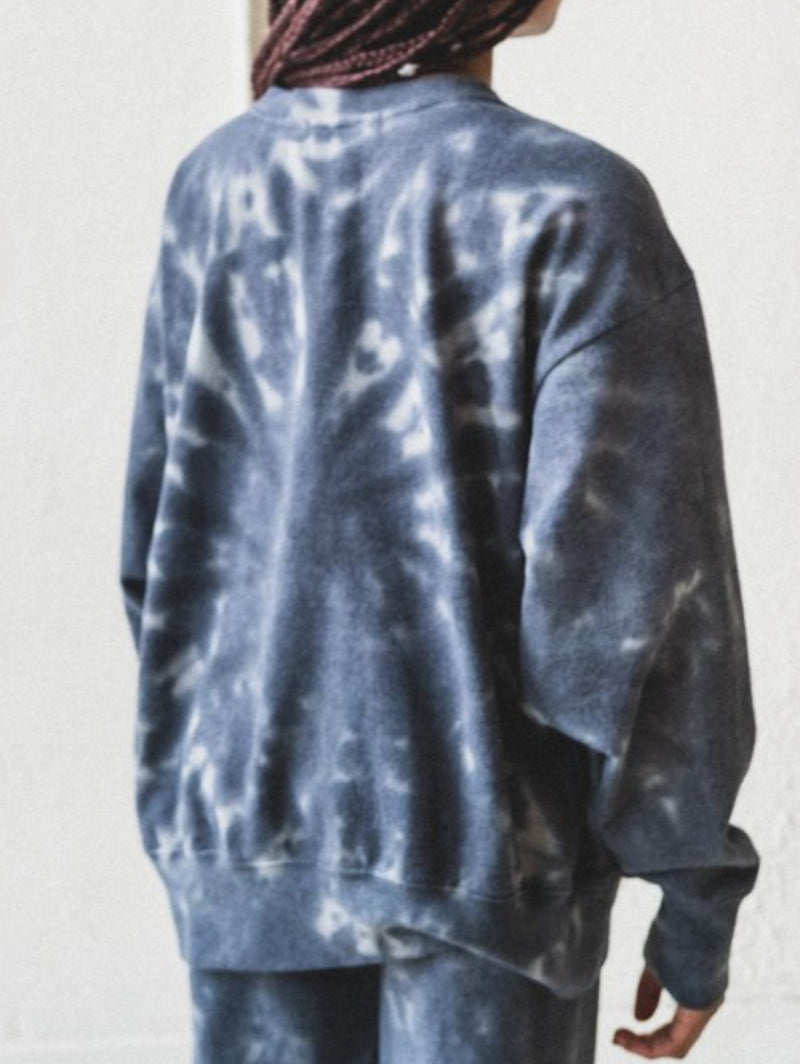 LACAUSA Slater Sweatshirt - Smokey Quartz Tie Dye