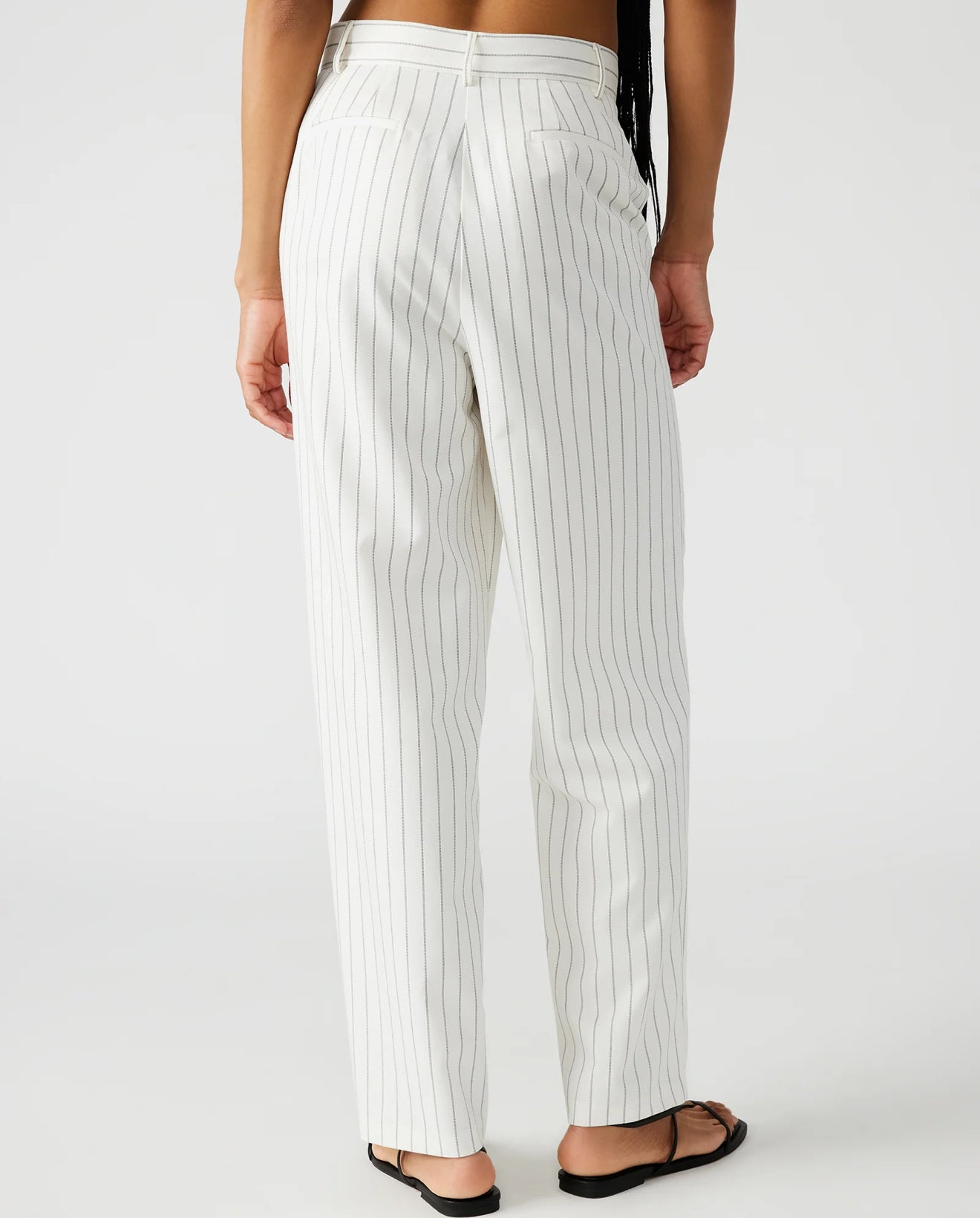 Steve Madden Rumi Pants - White Pinstripe