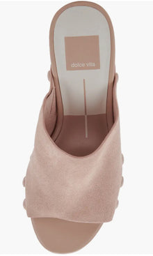 Dolce Vita Emol Platform Sandals - Blush Suede