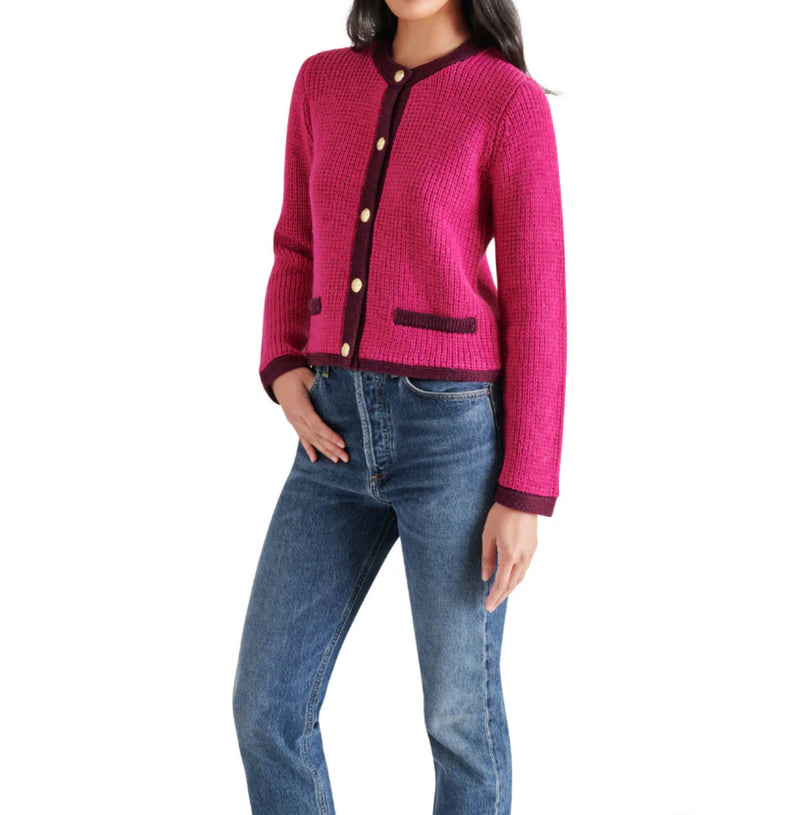 Steve Madden Fantino Cardigan - Fuschia