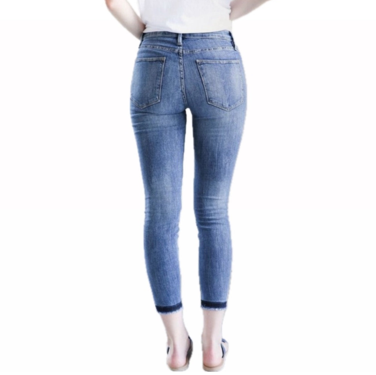 Frame Le High Skinny With Shadow Hem - Langstone