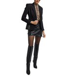Generation Love Gayle Vegan Leather Combo Blazer - Black