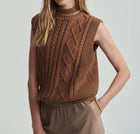 Varley Joilette Roll Neck Vest - Caramel Pecan