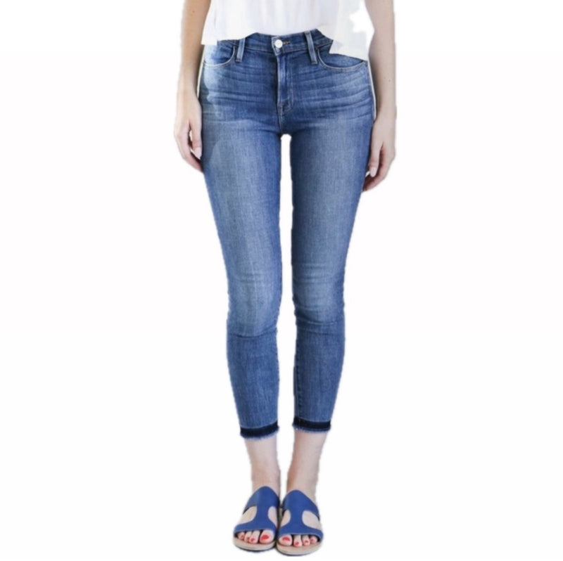 Frame Le High Skinny With Shadow Hem - Langstone