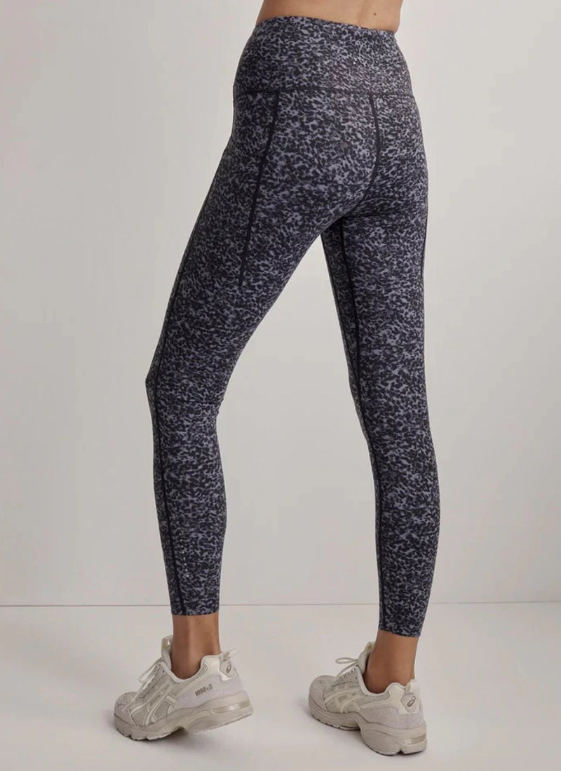 Varley Let's Go Running Legging - Ebony Blue Cheetah