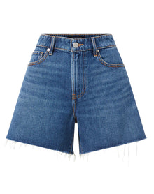 Veronica Beard Ellis Mid Rise Shorts - Stoned Bright Blue