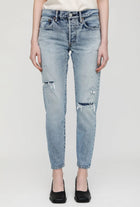 Moussy Vintage Chess Park Tapered Jeans - Blue 111