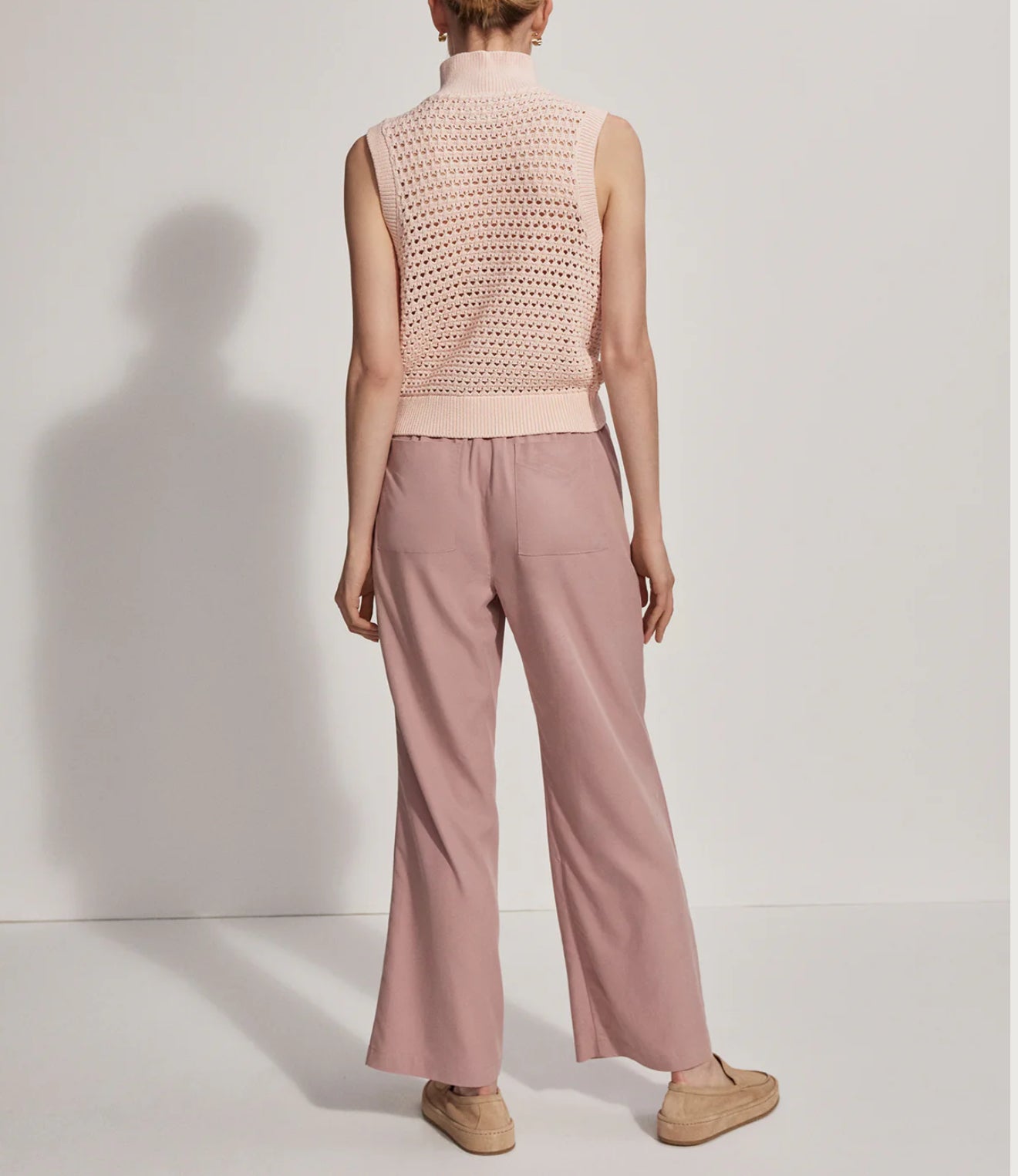 Varley Bains Half-Zip Tank - Silver Peony