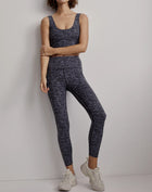 Varley Let's Go Running Legging - Ebony Blue Cheetah
