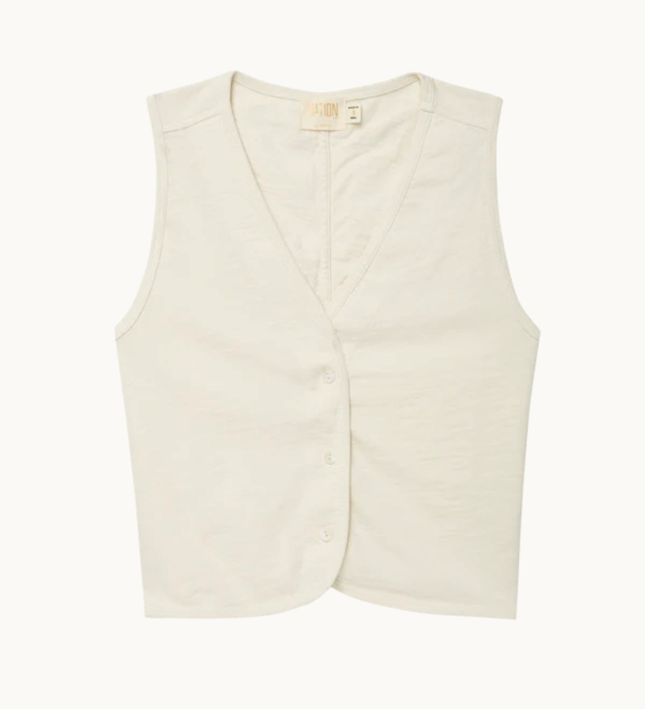 Nation Ltd Vienna Vest - Porcelain