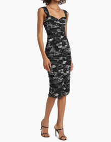 L’Agence Winslow Dress - Black Multi Zodiac