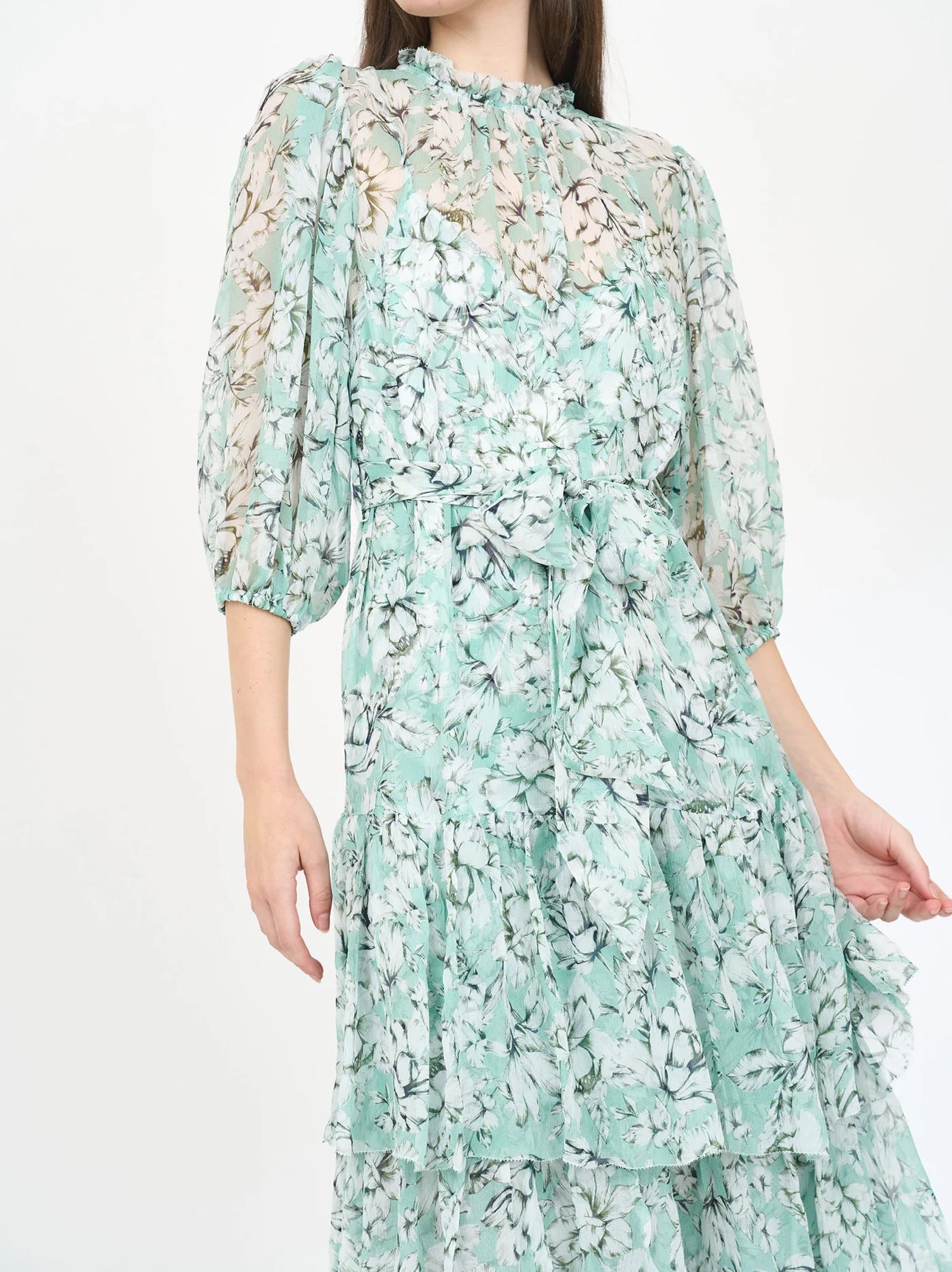 Christy Lynn Sara Dress- Teal Vintage Floral