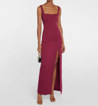 STAUD Portrait Dress - Burgandy