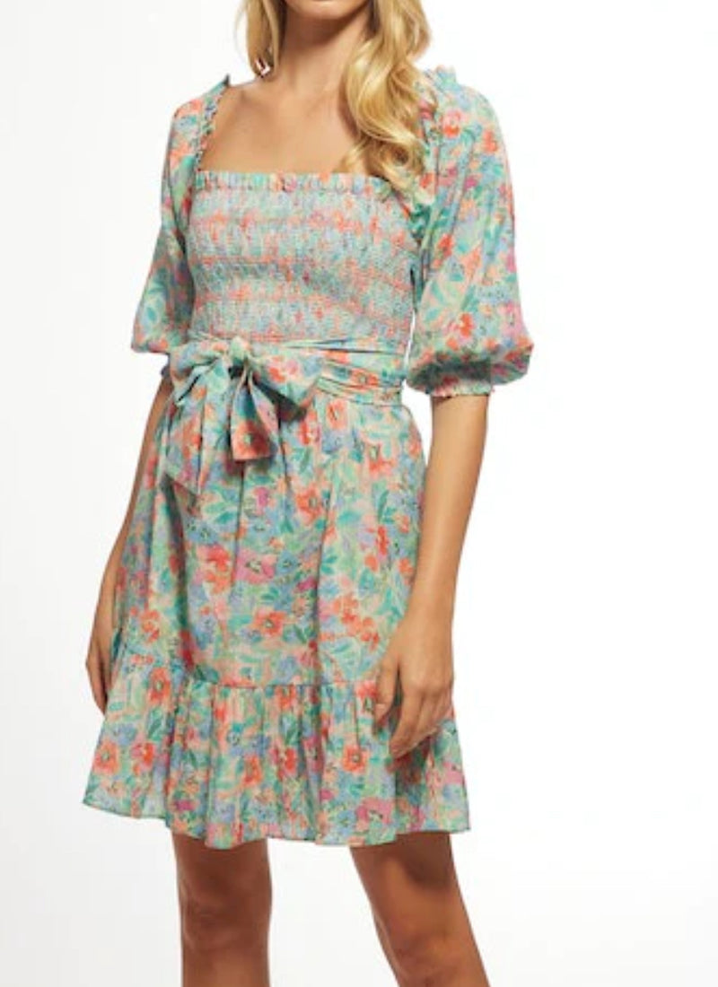 Shoshanna Celina Dress - Watercolor Multi