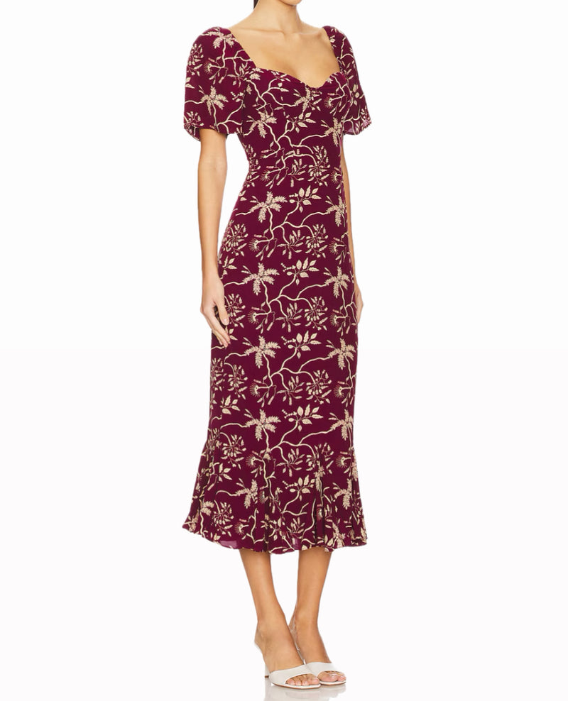 RHODE Ramona Dress - Purple Enchanted Vine