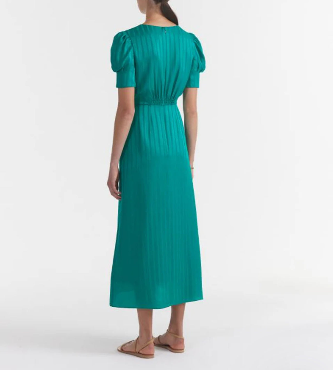 Saloni Bianca Dress - Mallard Green