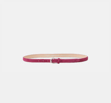 Closed Suede Belt - Raspberry Pink