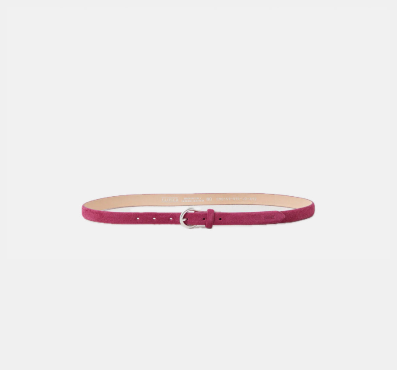 Closed Suede Belt - Raspberry Pink