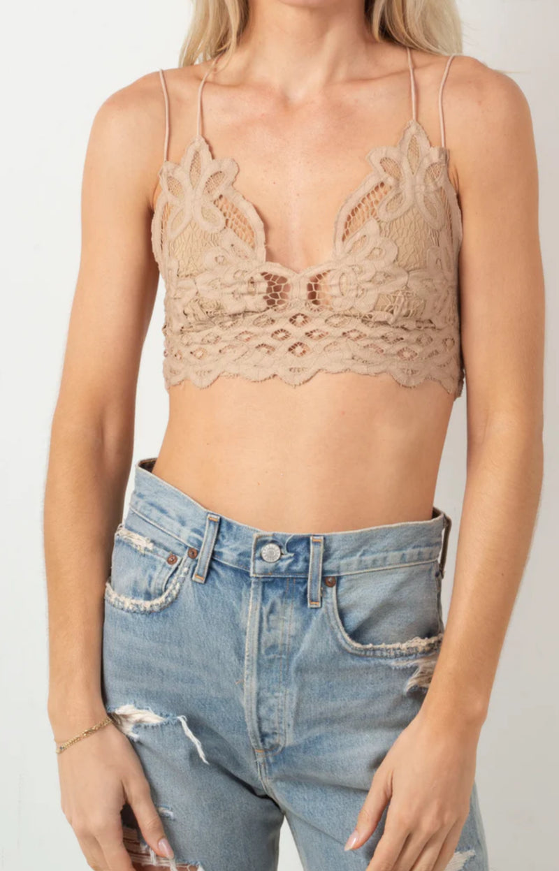 Free People Adella Bralette - Nude