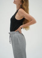 LNA Audra Sparkle Sweater Tank - Black