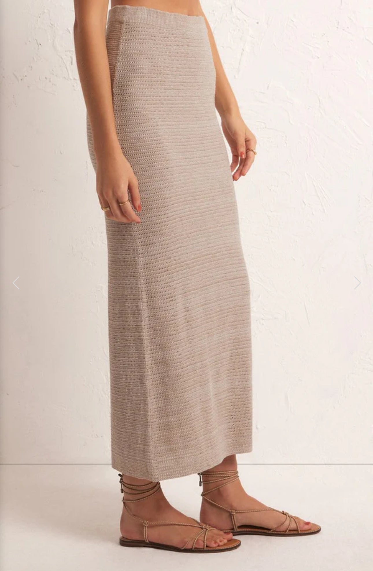 Z Supply Mykonos Midi Skirt - Oatmeal Heather