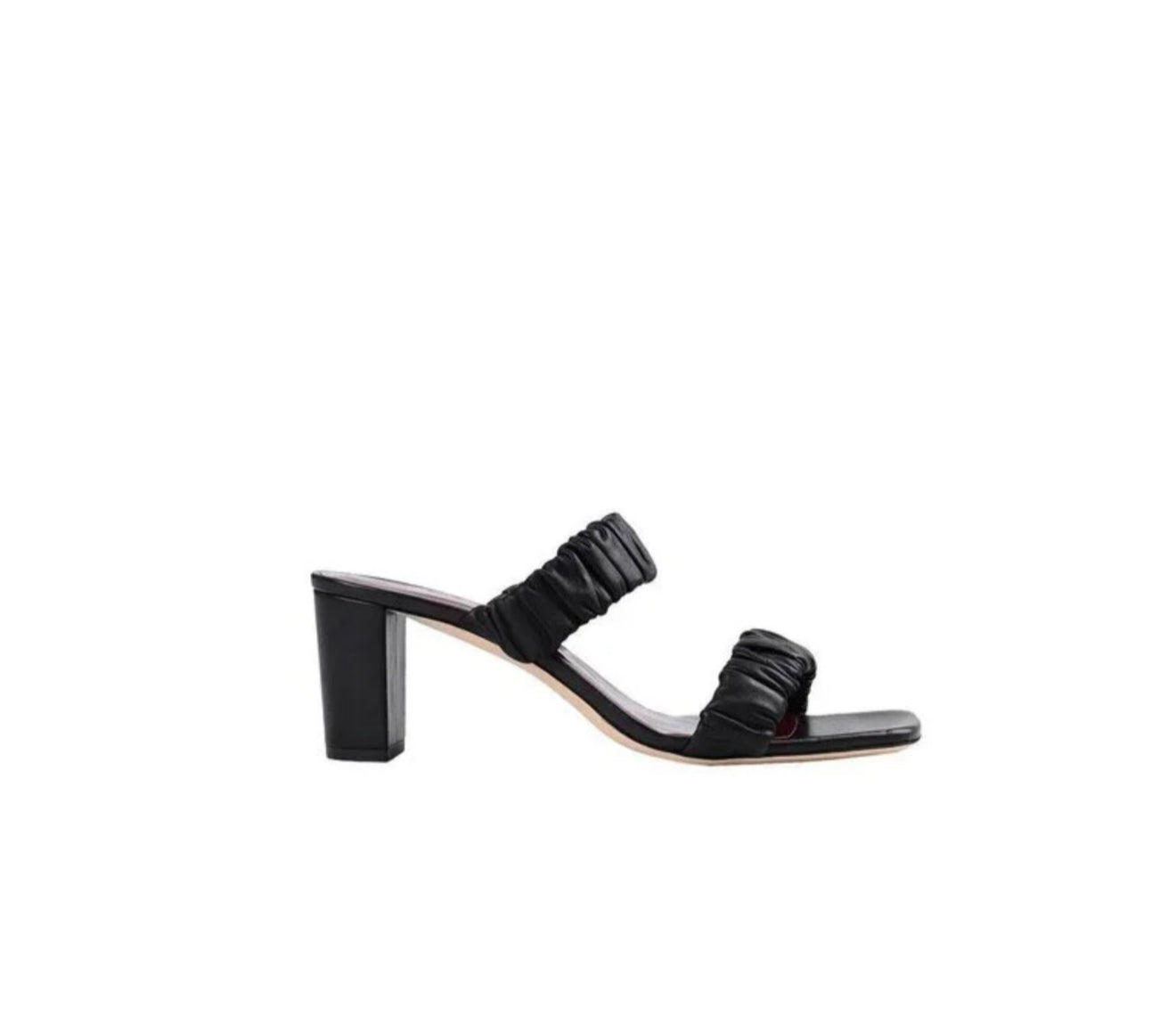 STAUD Frankie Ruched Sandal - Black
